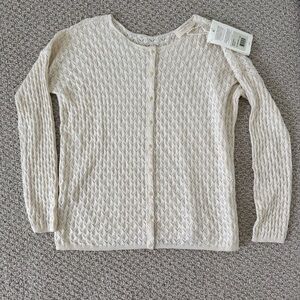 BNWT Sezane Cream Cable Knit Cardigan